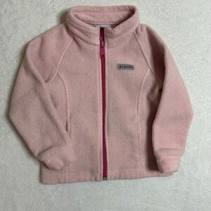 Columbia Kids 3T Pink Fleece Jacket Benton Spring Full Zip Girls Toddler Outdoor